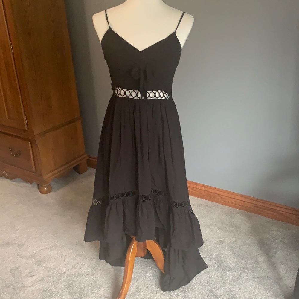 Hi low black sundress